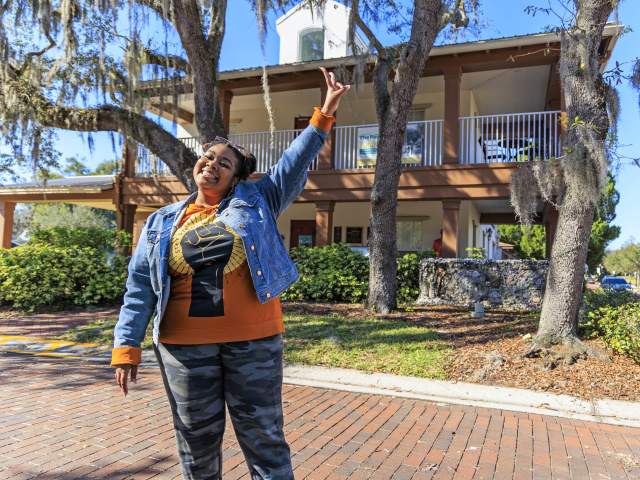 Influencer Katrina Dandridge visits Hannibal Square Heritage Center