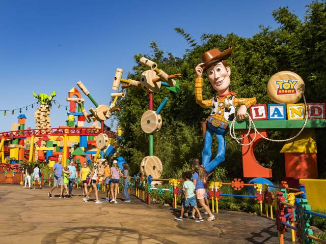 Guests at Disney’s Hollywood Studios can go to infinity and beyond in Toy Story Land. The immersive 11-acre land takes guests into the adventurous outdoors of Andy's backyard, where they will feel like they are the size of Green Army Men surrounded by other toys. Guests can whoosh along on the family-friendly roller coaster, Slinky Dog Dash, take a spin aboard Alien Swirling Saucers and try for the high score on Toy Story Mania! (Matt Stroshane, photographer)