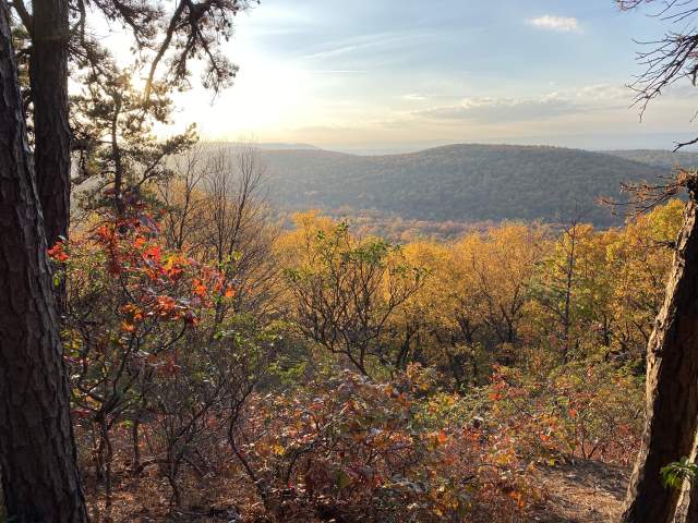 View from the top of King's Gap in the fall