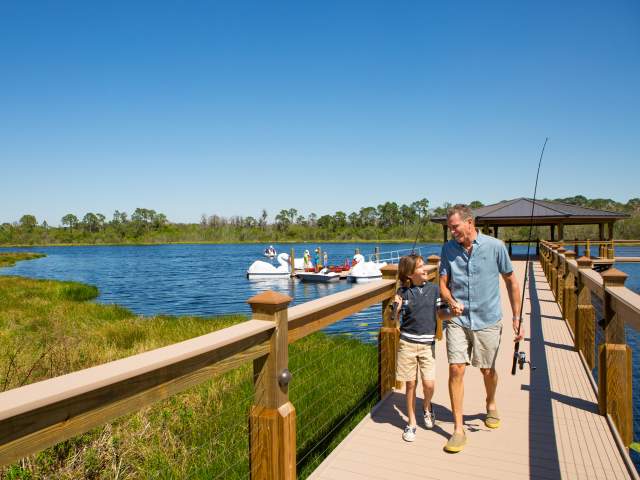 The Grove Resort fishing on pier