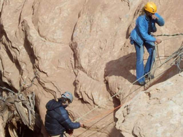 James Franco rappeling