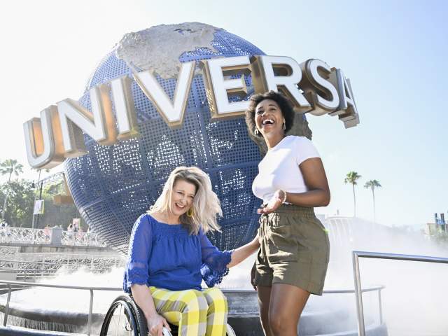 Image of Globe at Universal Studios highlighting accessibility