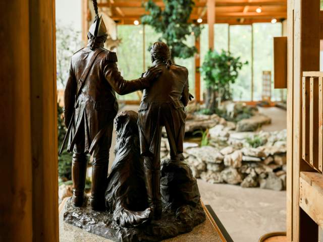 Lewis and Clark miniature Statue in Lewis and Clark Boathouse