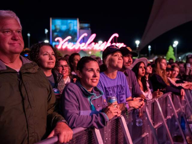 Crowds at night at FreshGrass
