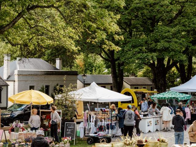 Stalls at Arrowtown Farmer's Market