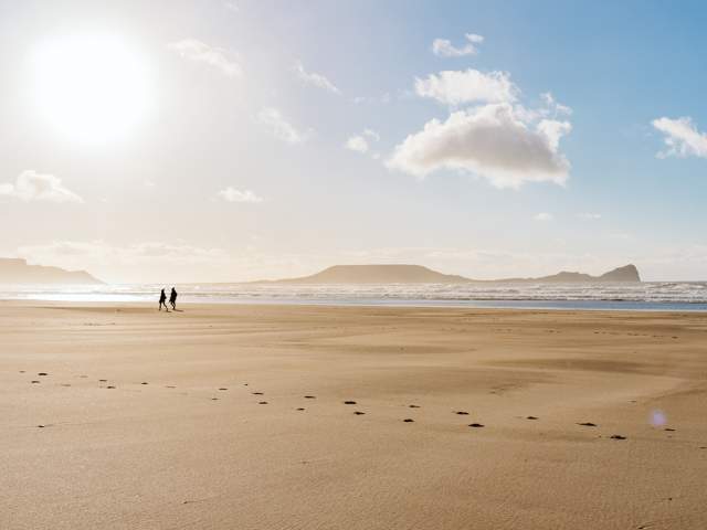 Rhossili beach in winter