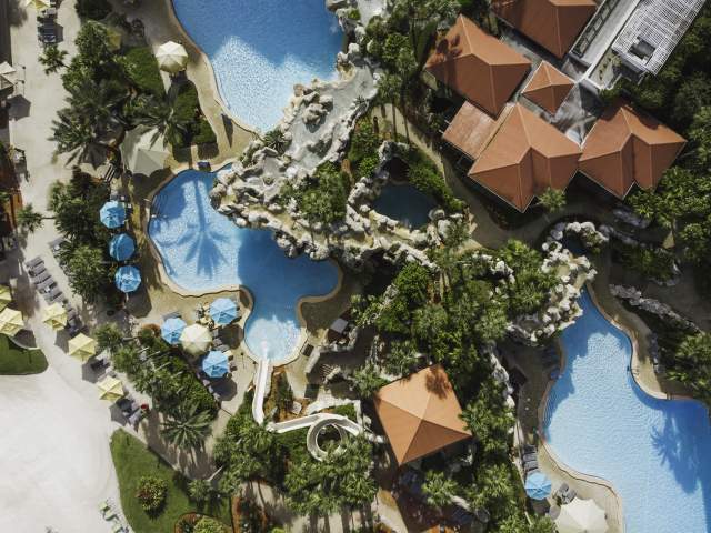 Aerial view of pool at Hyatt Regency Grand Cypress