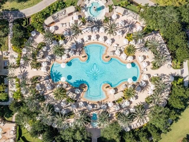 Bird's eye view of pool at The Ritz-Carlton Orlando, Grande Lakes