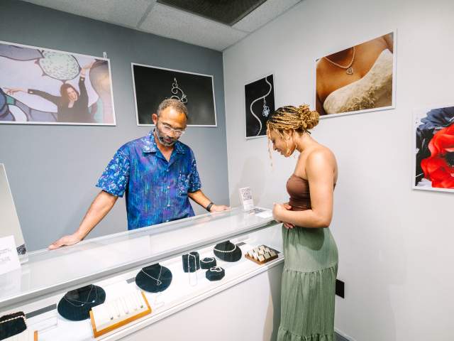 Jewelry shopping at Artworks