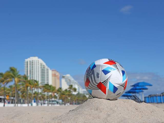 Soccer Ball on the Beach