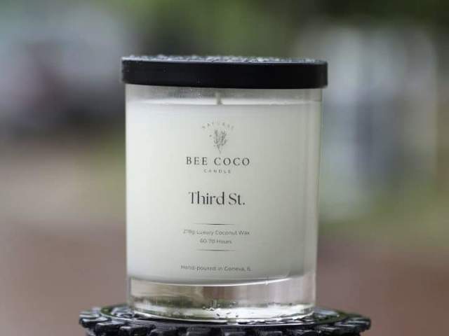 Bee Coco Candle Co., Geneva, Illinois - Third Street scented candle
