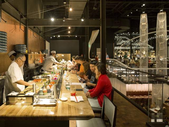 Sushi bar at Morimoto Asia restaurant in Disney Springs