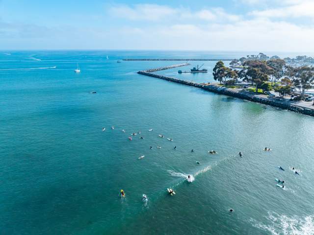 Surf break at Doheny