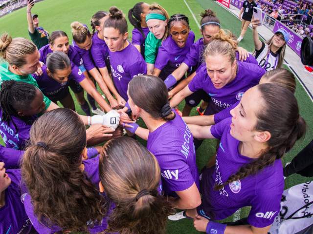 Orlando City Soccer Club orlando pride huddle