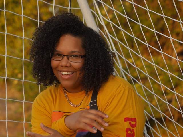 Mama Duke smiling at camera