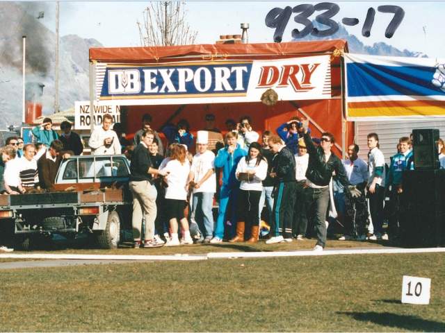 Cow Pat Throwing in the early days of the Queenstown Winter Festival