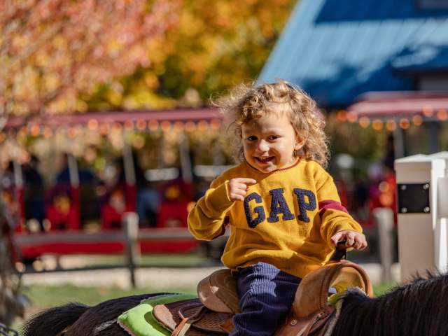 Kid at Pony Ride - Blackberry Farm