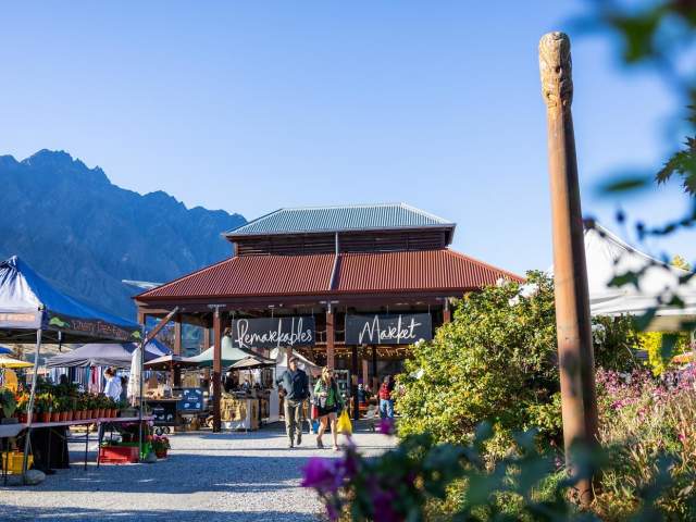 Shot of the Remarkables Market with a mix of quirky stalls in view