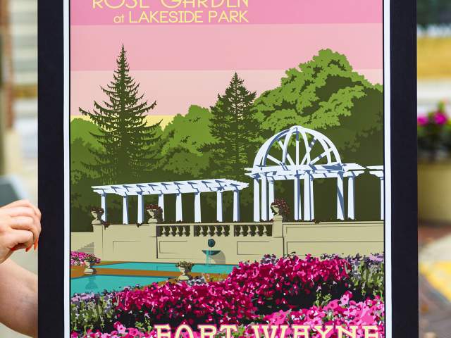 Lakeside Park Rose Garden Poster