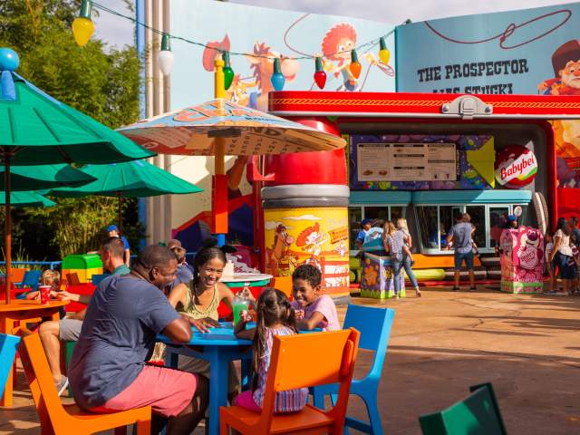 Woody's Lunch Box located in Toy Story Land at Disney's Hollywood Studios