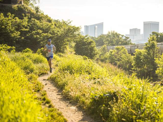 North Bank trail running