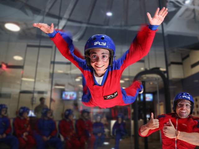 Kids fun at iFly indoor skydiving
