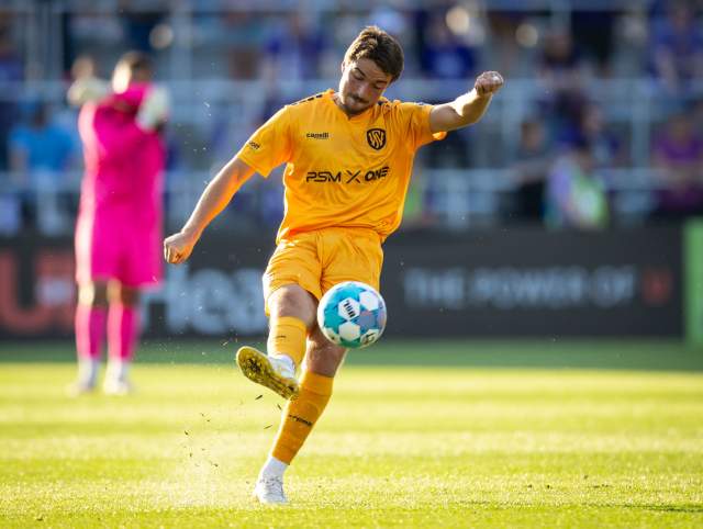 Javier Armas in a Fort Wayne Football Club match in 2026