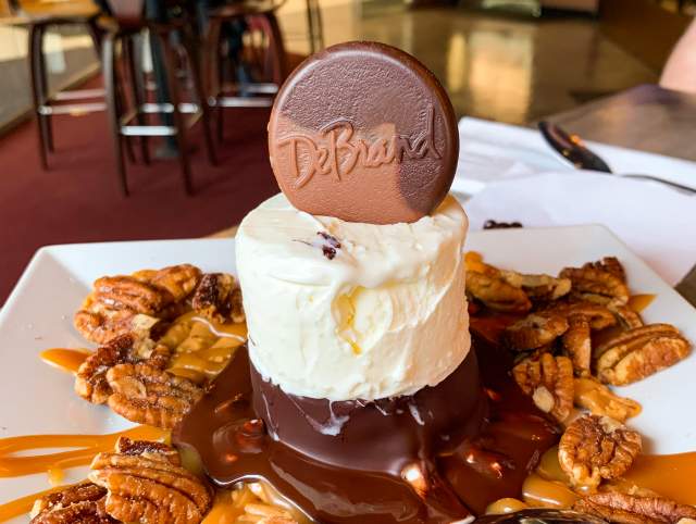 A delicious and decadent Sundae at DeBrand Fine Chocolates in Fort Wayne.