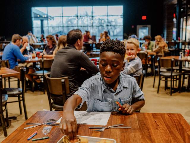 Family dining at the Club Room