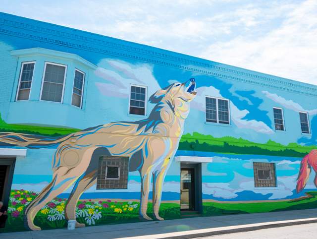 Mural at Wells and Fourth Streets, but Jerrod Tobias Studios