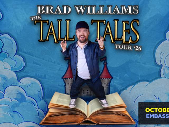 Brad Williams - The Tall Tales Tour will come to the Embassy Theatre in Fort Wayne on October 15, 2026