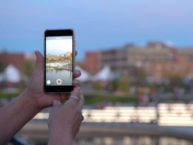 Picture of Phone taking video at Promenade Park