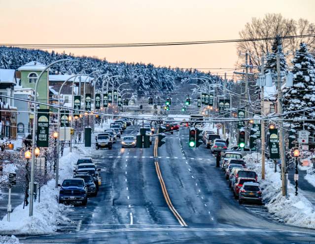 Winter in Village of Lake George