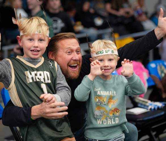 Family enjoys a Wisconsin Herd Game in Oshkosh, WI
