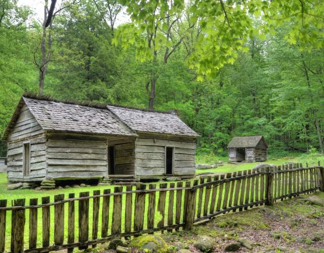 Old Log Cabin at Roaring Fork