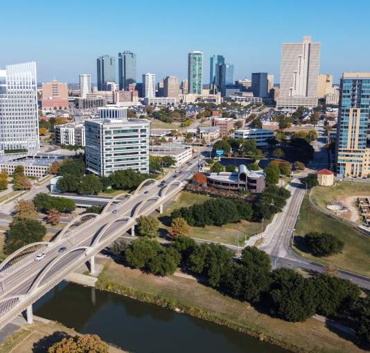 West 7th Bridge and skyline