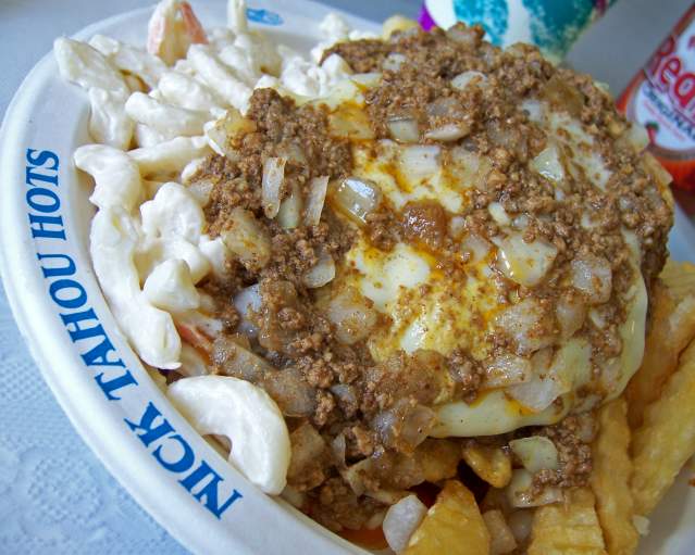 A Garbage Plate from Nick Tahou's Hots in Rochester, NY