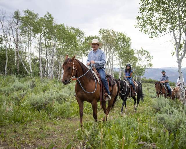 Group trail ride at Blue Sky Ranch