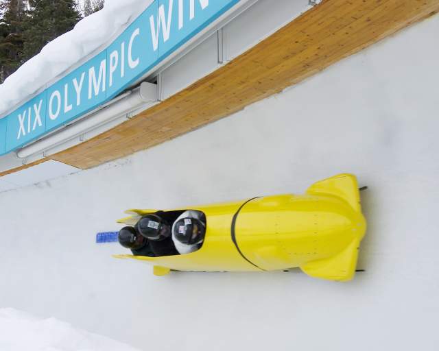 Winter Bobsled on track