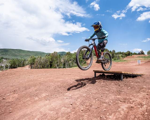 Young Person Mountain Biking at Woodward Park City