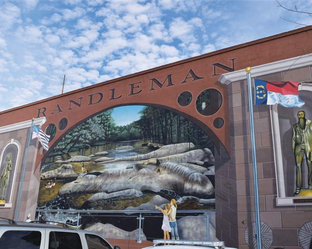 Deep River State Trail mural in Randleman