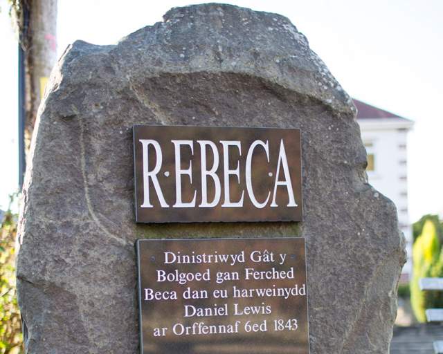 A photo of the Rebeca Riot stone