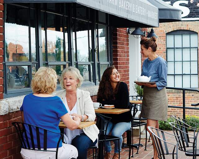 Outdoor patio at The Table in Downtown Asheboro