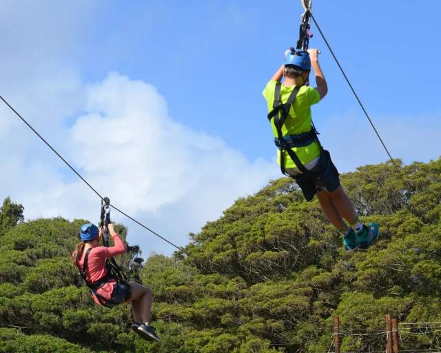 Ziplining at Kersey Valley Attractions