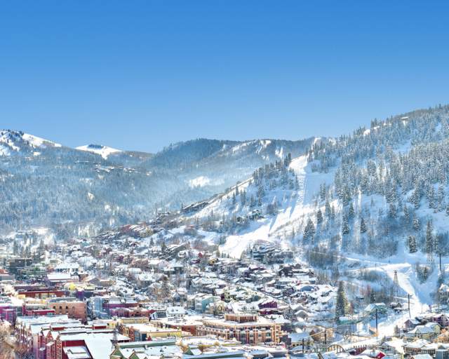 View of Park City in the Winter