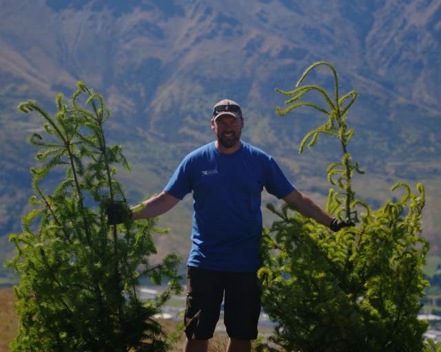 Mark Sommerville with Happiness Trees