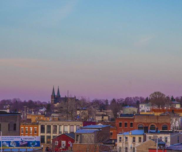 Rooftops & Colorful Sky of Syracuse North Side