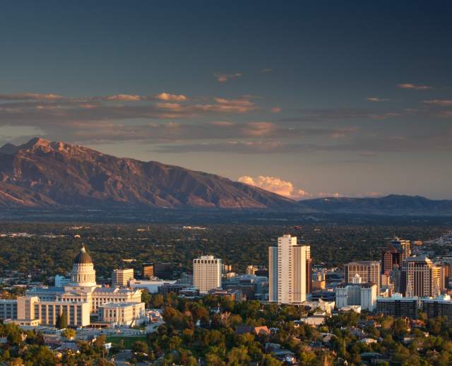 Salt Lake valley skyline image.