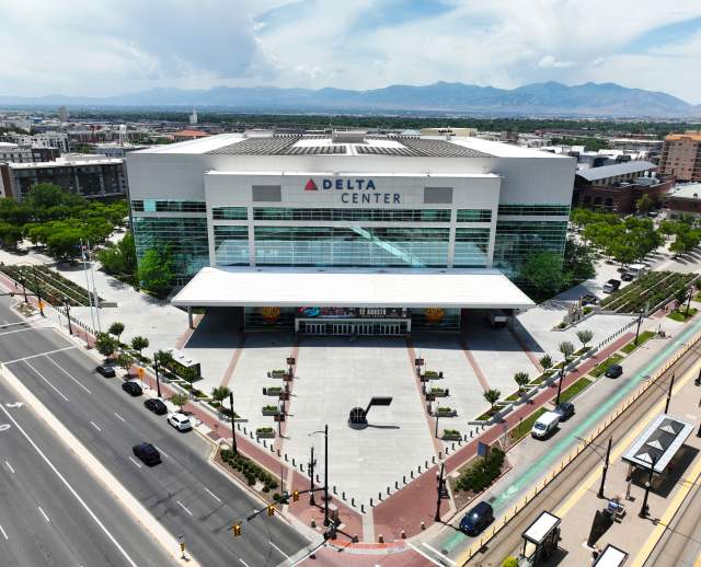 The Delta Center Arena in Salt Lake is home to the Utah Jazz NBA team.