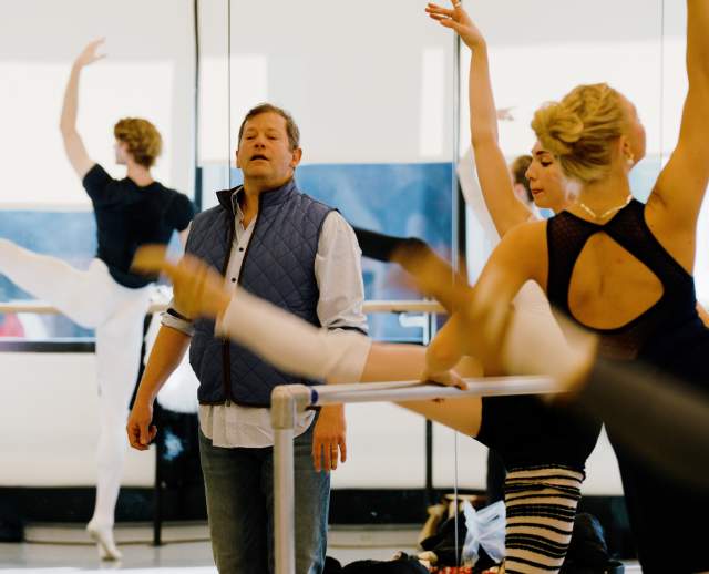 Dancers following instructions during a rehearsal at Ballet West Academy